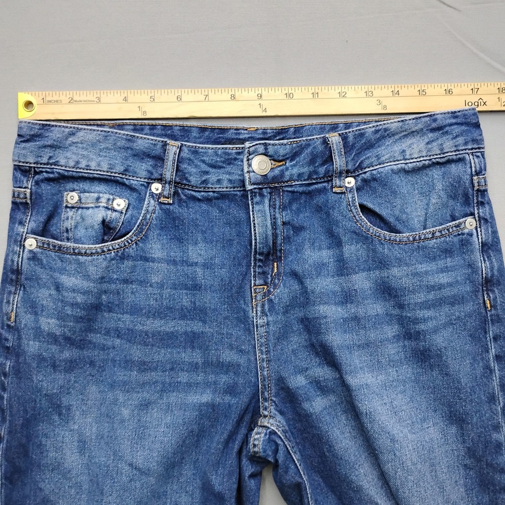 Aeropostale Aero Baggy Wide Leg Jeans Womens 8 Short Medium Wash Blue Denim - Picture 7 of 8